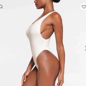 SKIMS Ivory Ribbed Bodysuit